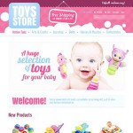 Webáruház készítés  Fehér Toy Store Magento téma 